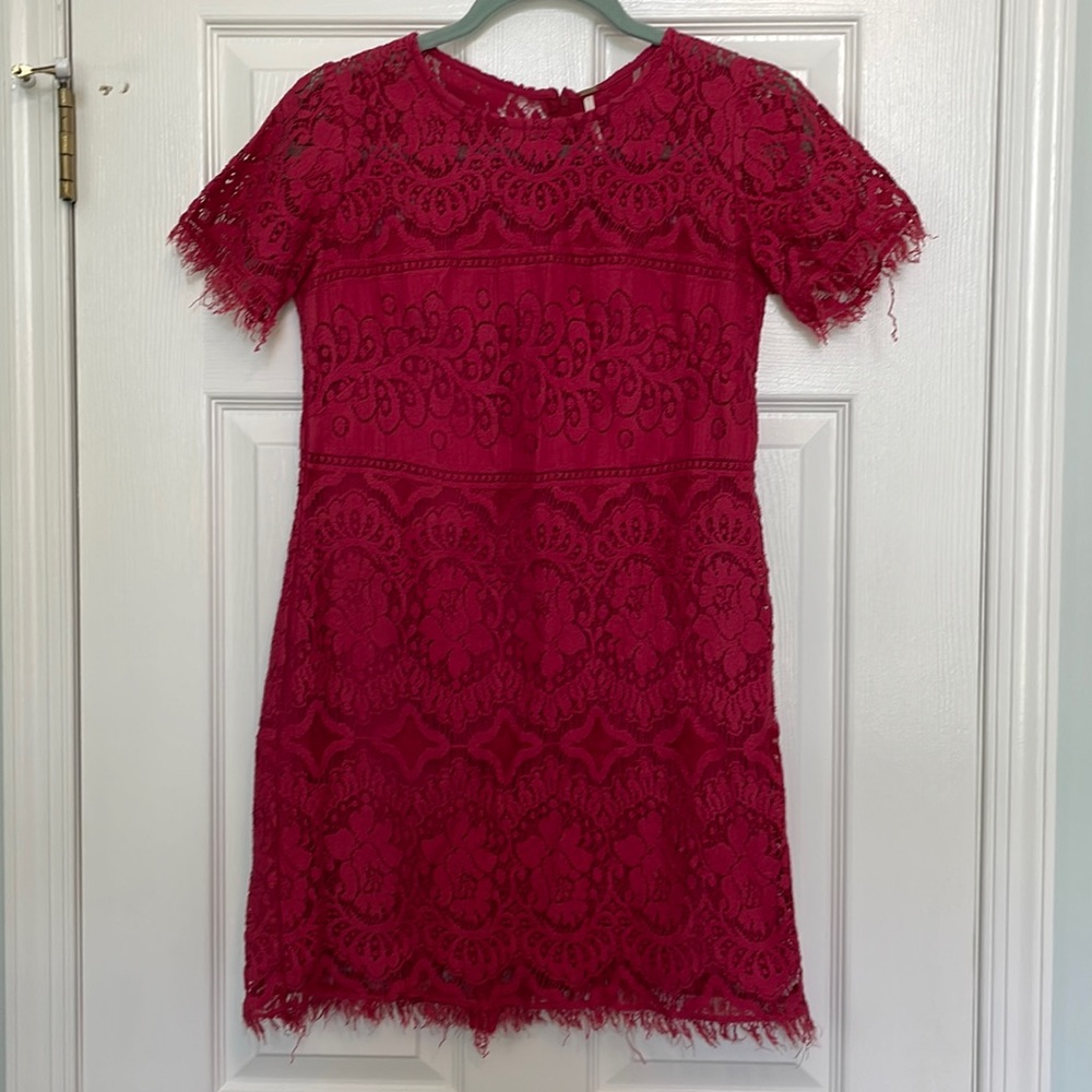Free People Red Lace Dress